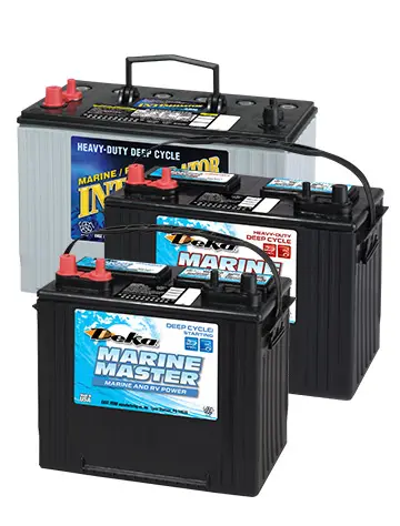 Deka Recreational Vehicle RV Battery Stack black and gray