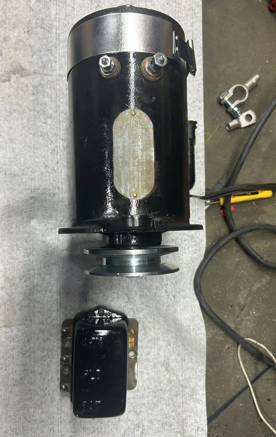 A rebuild automotive generator ready to be installed