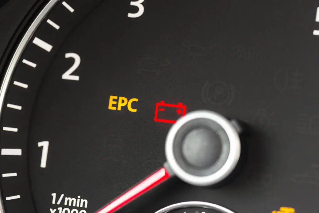 Battery-Alert-light-showing-on-a-car-dash