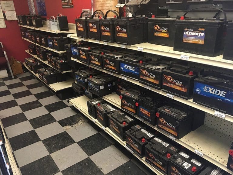 Aisle Of Car Batteries