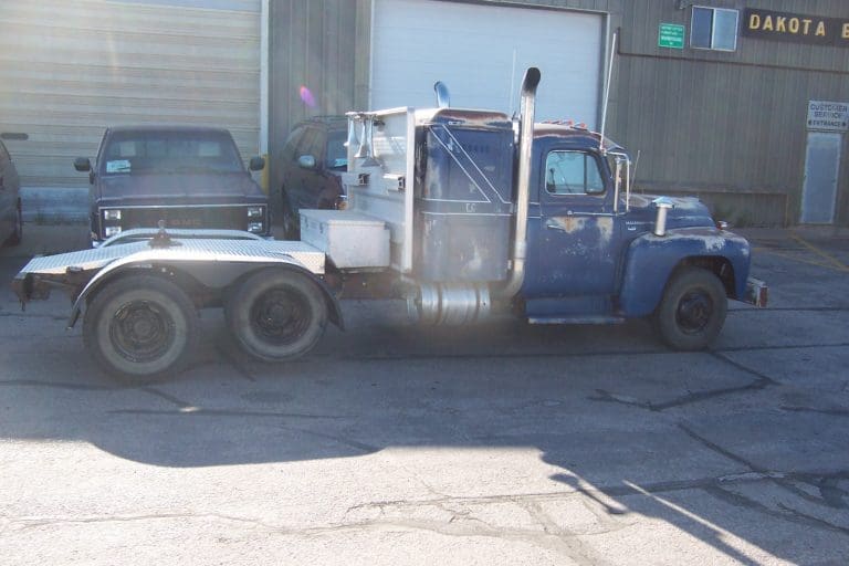 Classic Rig In Front Of Shop
