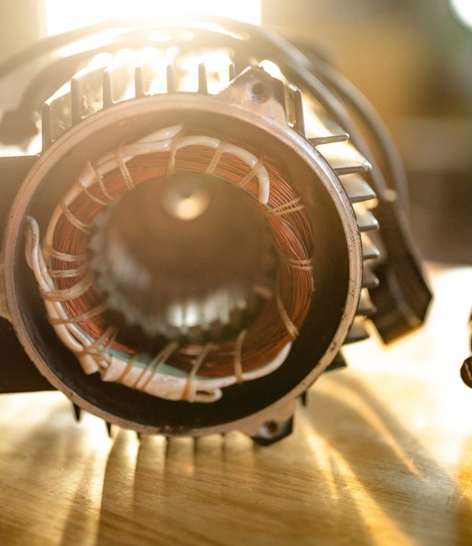close-up-of-disassembled-motor-with-wire close-up-of-disassembled-motor-with-wire